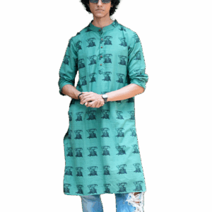 Men's Telephone motif kurta (Men's Kurta)