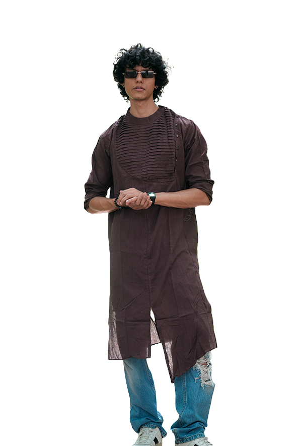 Men's coffee brown kurta (Men's Kurta)