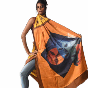 Women Tussar Silk Saree- Mask