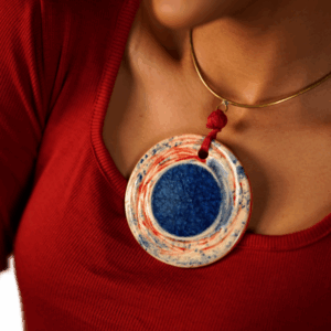 Sunset Swirls (Ceramic Neckpiece)
