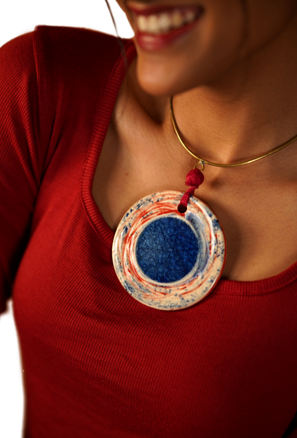 Sunset Swirls (Ceramic Neckpiece)