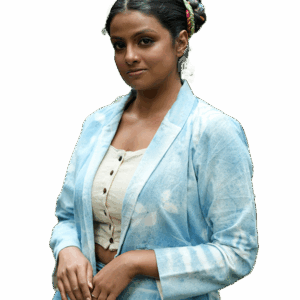 Powder Blue Shibori Jacket