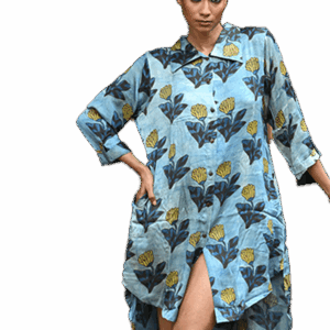 WOMEN TRANQUIL BLUE SHIRT DRESS