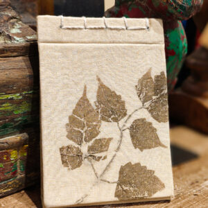 Eco-Printed Handmade Journal with Flap